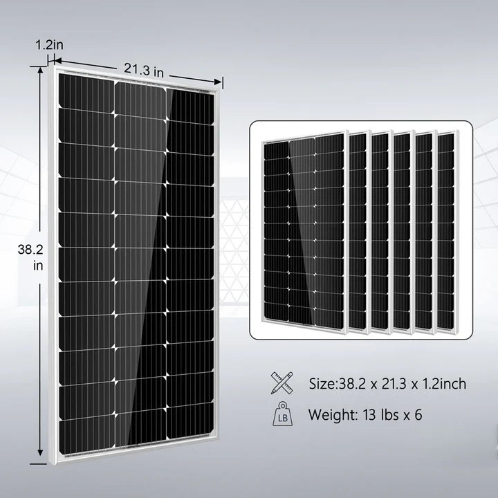 Off Grid Solar Kit 3000W Inverter 12VDC 120V Output LifePO4 Battery 600 watt Solar Back Up SGK-PRO3 | 200ah