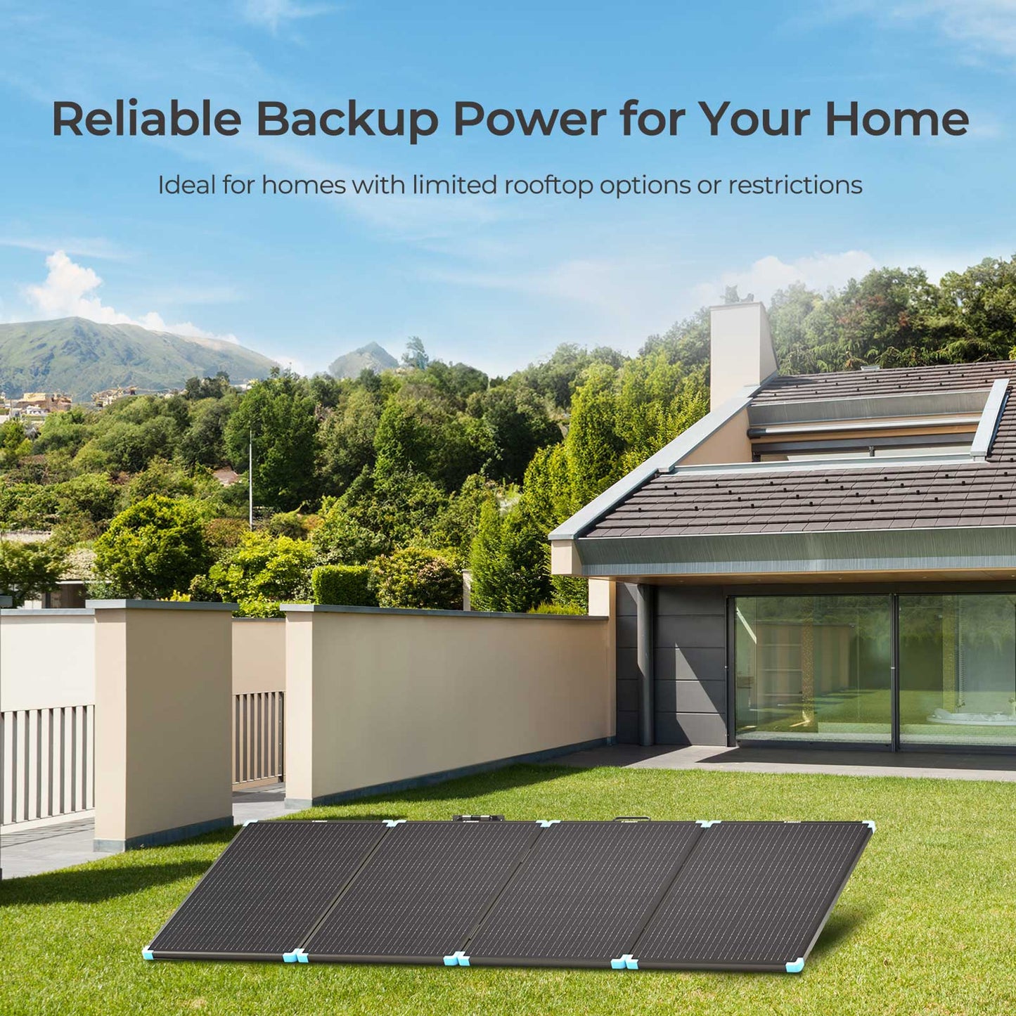 220-Watt 12-Volt Lightweight Portable Solar Suitcase w/ Waterproof Charge Controller