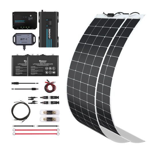 New 400 Watt 12 Volt Solar Premium Kit W/ Rover 40A MPPT Solar Charge Controller