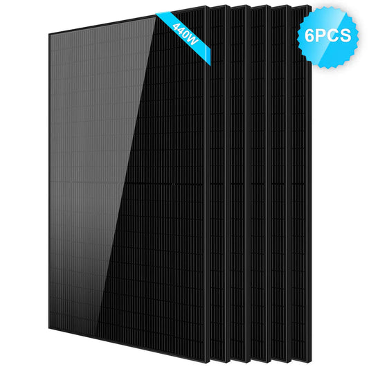 440W Mono Black PERC Solar Panel - 6 units