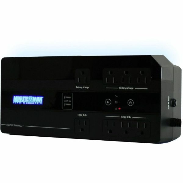 UPS600VA USB 4-Bat/4-Surge Outlets, USB Chargers