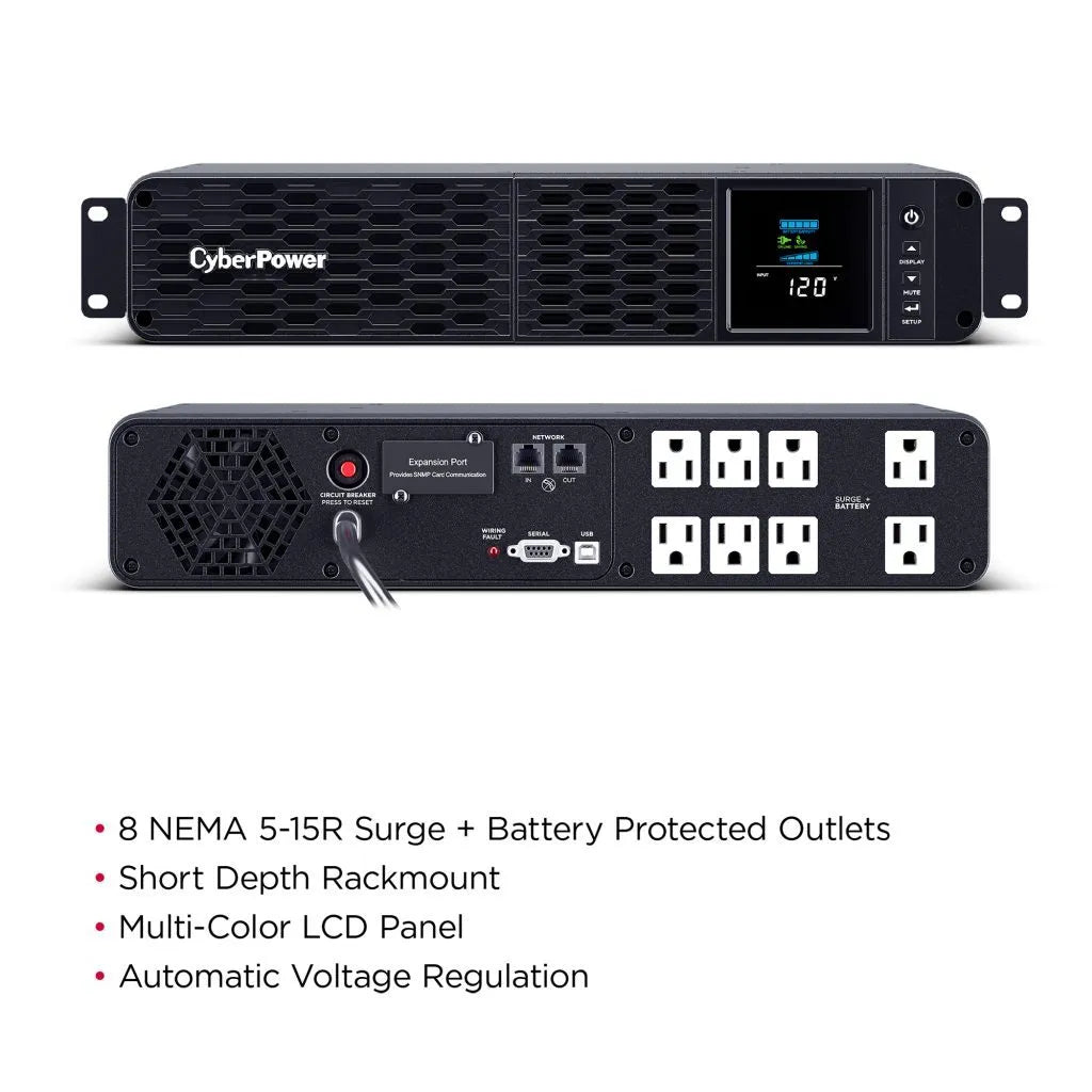 CYBERPOWER, 1500VA/100W 2U Rackmount UPS