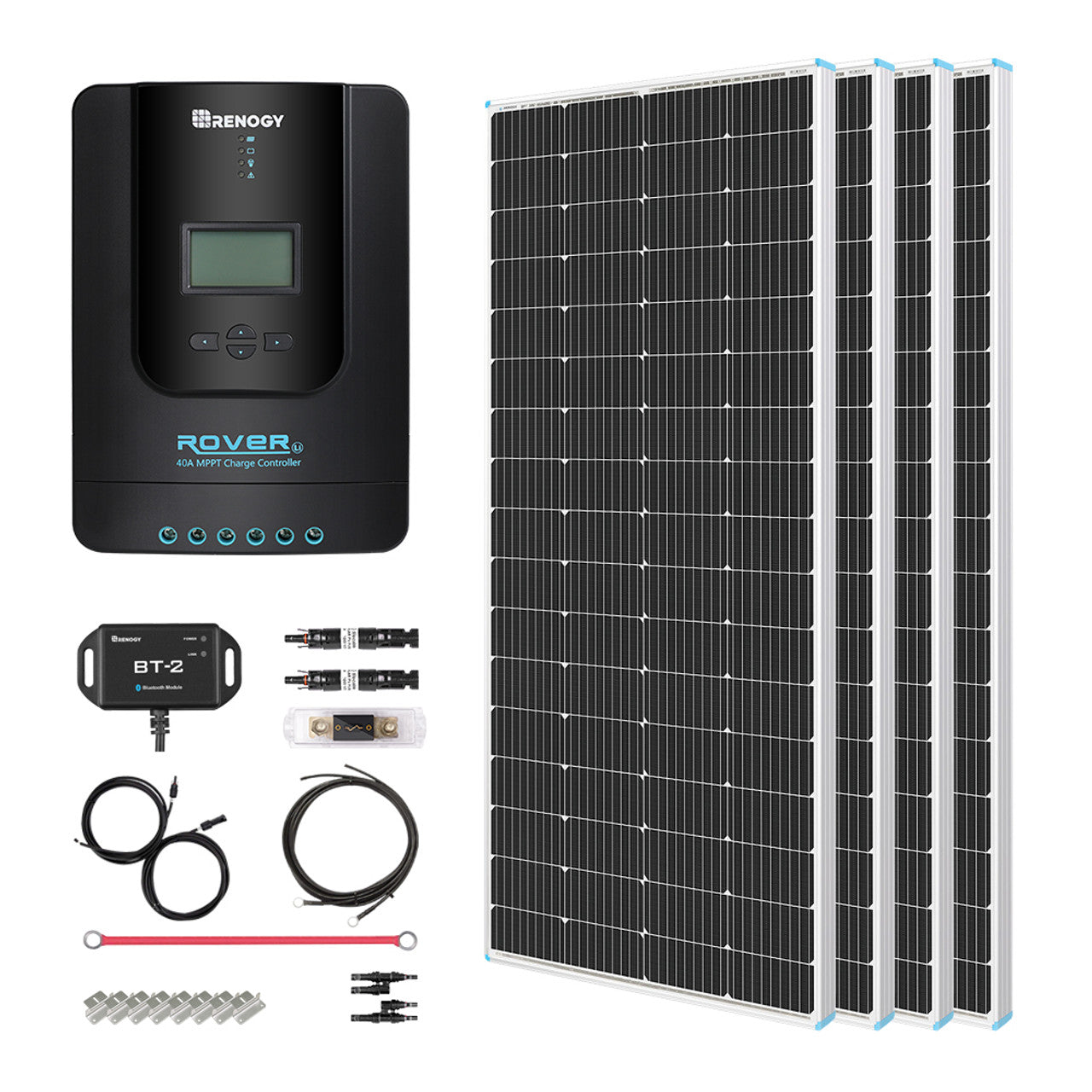 Renogy 800W 12V General Off-Grid Solar Kit | Rover 60A with Lithium Battery and Self-Heating Function