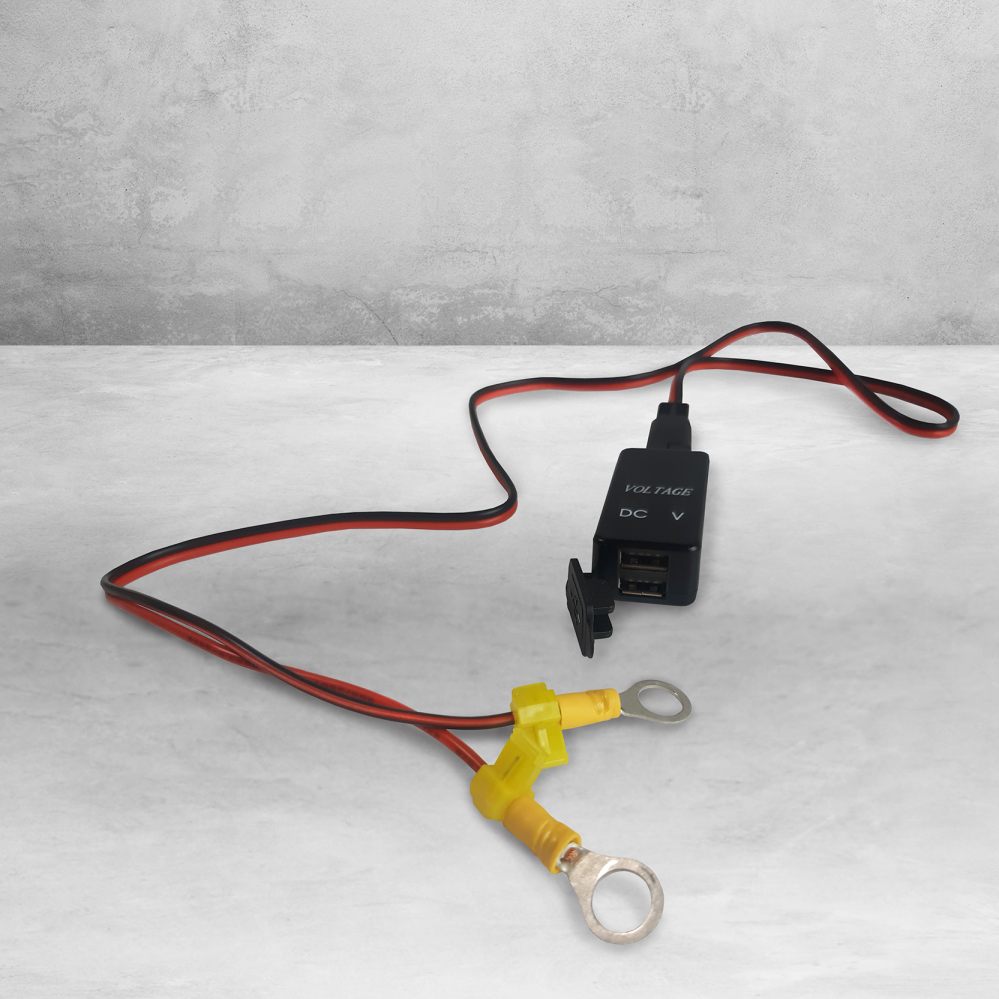USB PHONE CHARGER, VOLTMETER, & TERMINAL ADPATER WIRING KIT