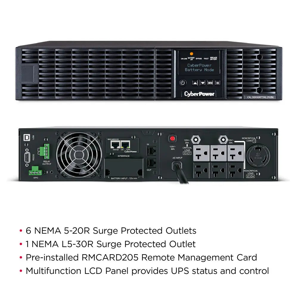 CYBERPOWER, 3KVA ONLINE UPS 2U