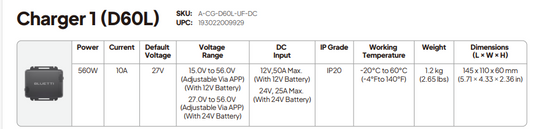 Bluetti Power Charger 1 (D60L)