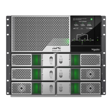 APC Smart-UPS Modular Ultra, On-Line, 15kW scalable to 20kW N+1, Lithium-ion, Rackmount 9U, 208/240V, Network Management, Extended runtime, W/rail kit